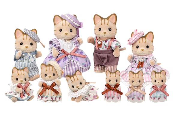Striped Cat Family