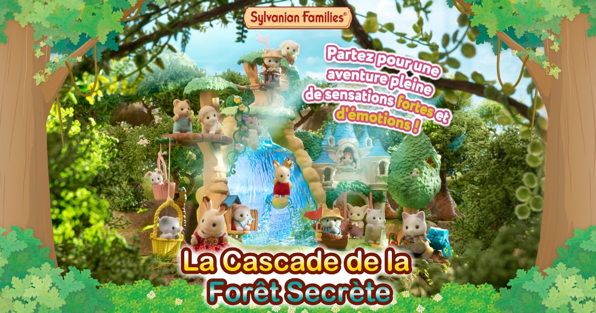 Sylvanian Families – La Cascade De La Forêt Secrète : Un Coffret D'aventure Avec Ascenseur, Tyrolienne Et Chasse Au Trésor Pour Enfants Dès 3 Ans