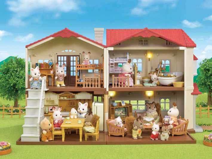 Calico Critters Red Roof Country Home Bonus Gift Set with 2 Posable Critters 