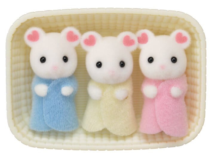 Marshmallow Mouse Triplets - 3