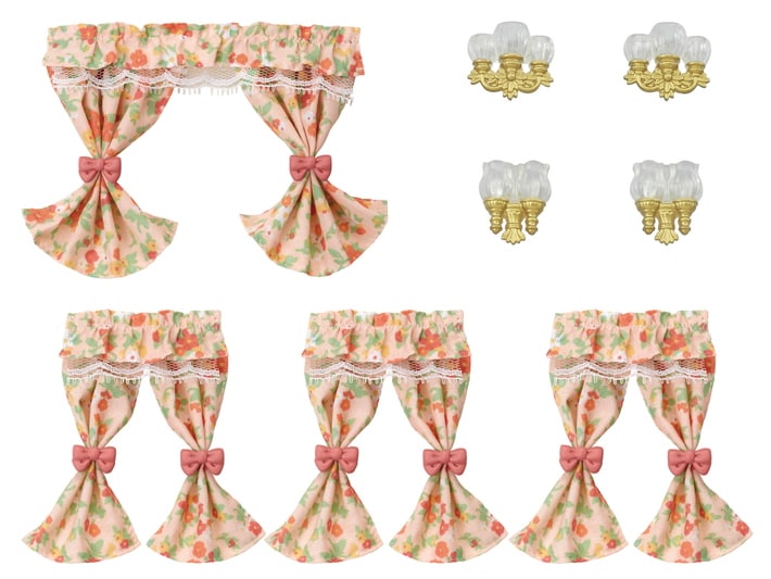 Wall Lamps & Curtains Set - 5
