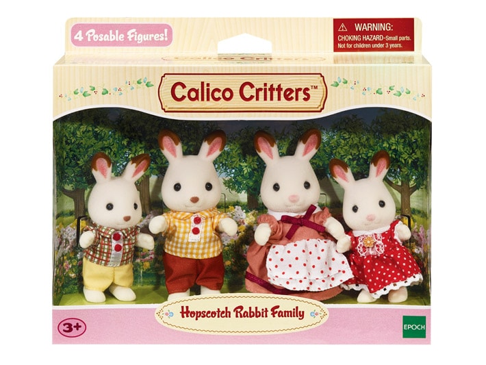 Calico Critters Hopscotch Rabbit Family figures and packaging